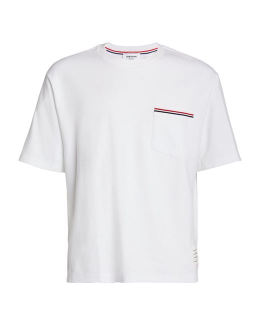 Thom Browne Oversized Tricolour Pocket T-Shirt