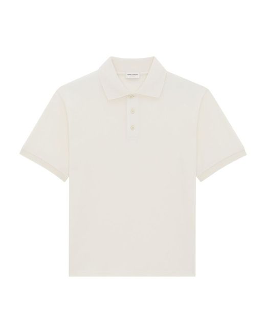 Saint Laurent Cotton-Blend Polo Shirt
