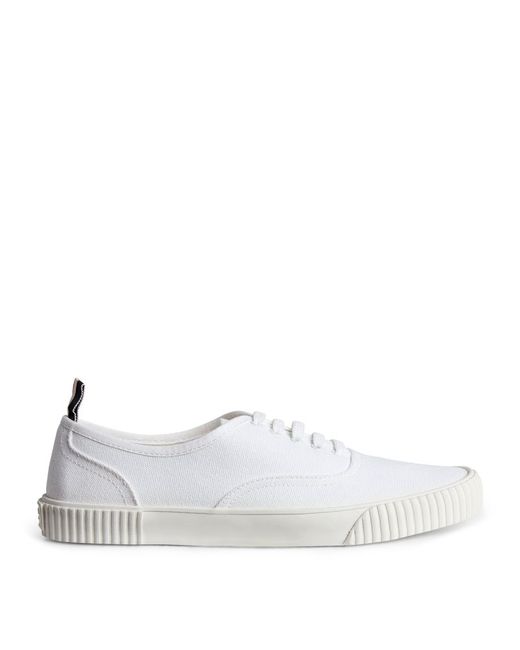 Thom Browne Canvas Vulcanized Heritage Sneakers