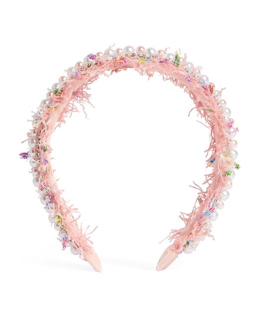 Eirene Crystal-Embellished Tweed Headband