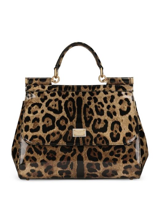 Dolce & Gabbana KIM Medium Leopard Print Sicily Bag
