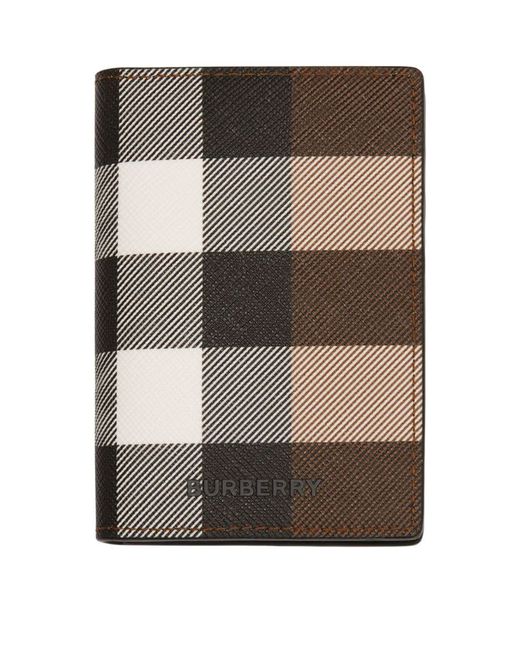 Burberry Check Folding Card Holder