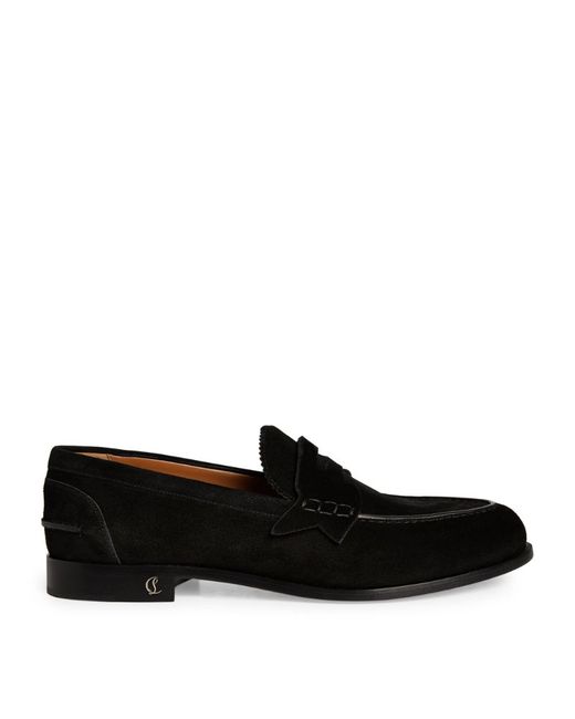 Christian Louboutin No Penny Suede Loafers