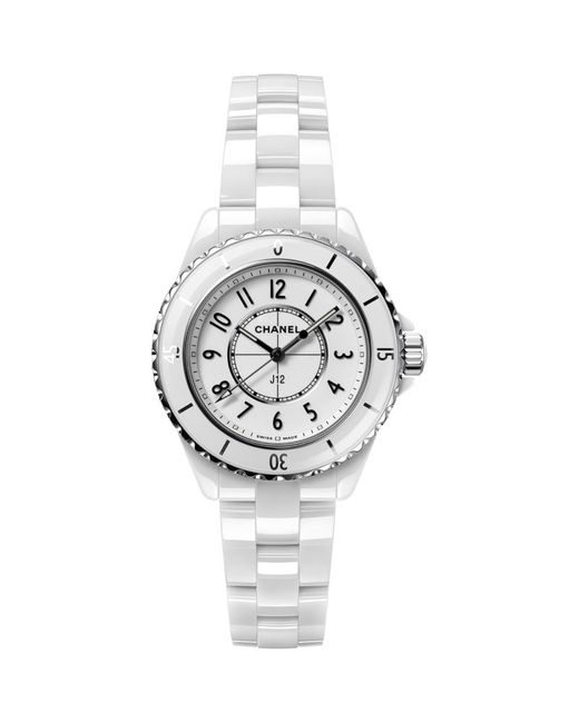 Chanel Ceramic and Steel J12 Watch 33mm