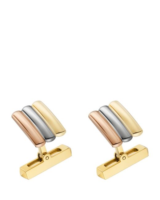 Cartier White Rose and Yellow Gold Vendôme Louis Cufflinks