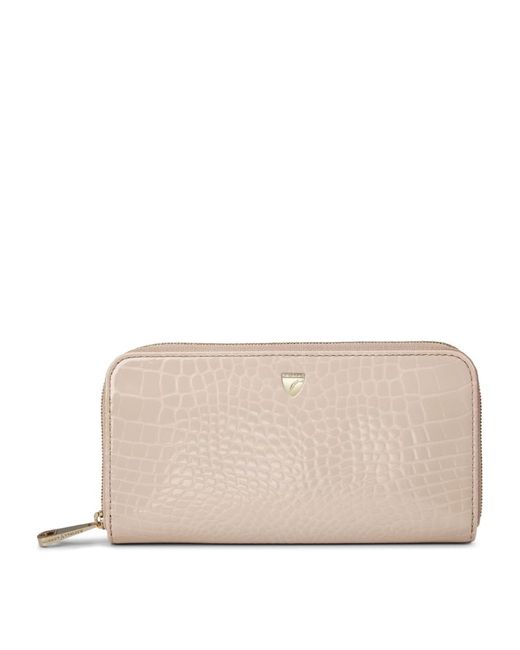 Aspinal of London Croc-Embossed Continental Wallet