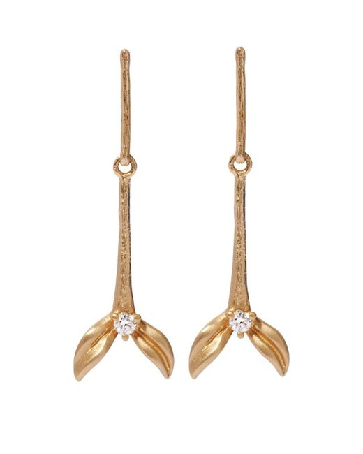 Annoushka Yellow and Diamond Tulip Drop Earrings