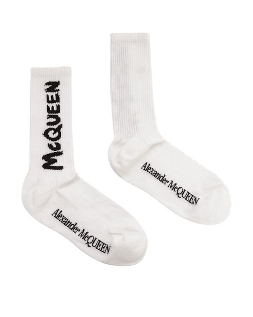 Alexander McQueen Graffiti Logo Socks