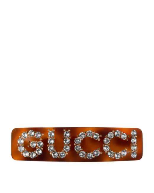 Gucci Crystal-Embellished Hair Clip