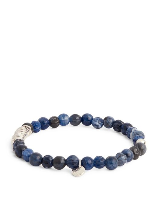 Tateossian Sodalite and Sterling Silver Classic Discs Bracelet