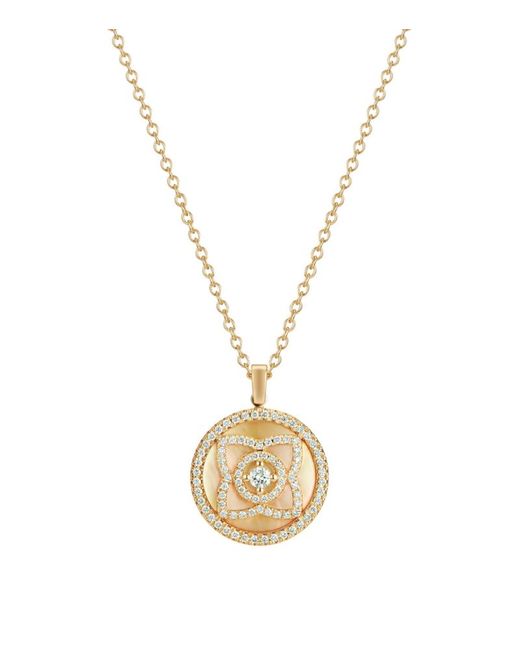 De Beers Jewellers Gold and Diamond Enchanted Lotus Pendant Necklace