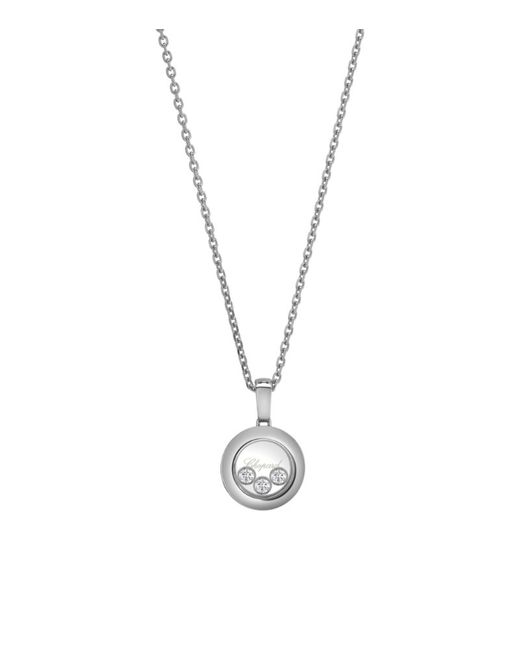 Chopard White and Diamond Happy Diamonds Icons Pendant Necklace