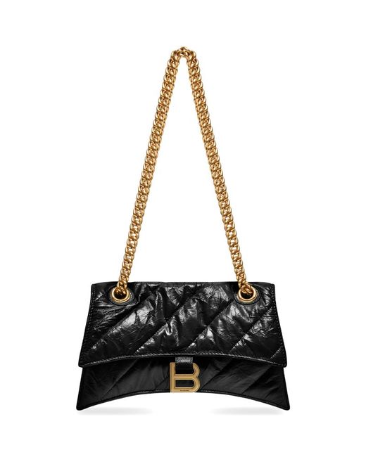 Balenciaga Small Leather Crush Shoulder Bag