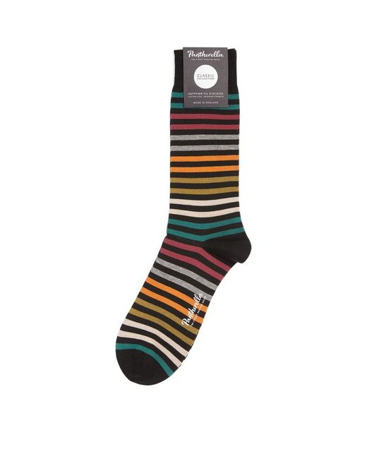 Pantherella Cotton-Blend Striped Socks