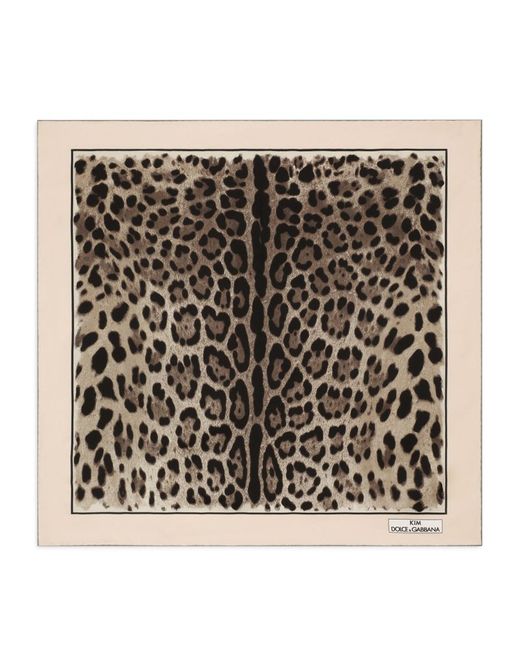 Dolce & Gabbana KIM Leopard-Print Twill Scarf