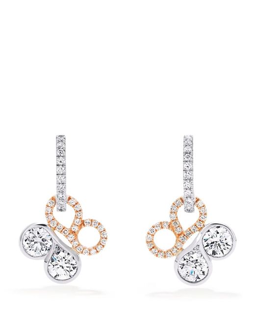 Boodles Platinum and Diamond Be Earrings