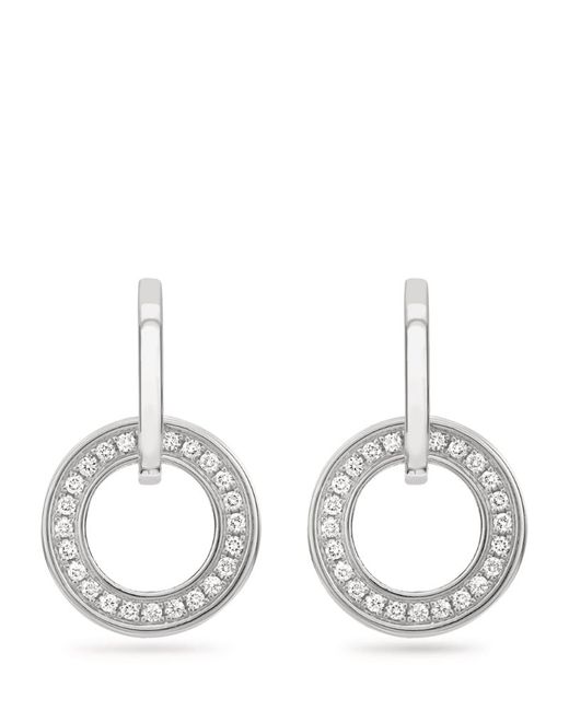 Boodles White and Diamond Classic Roulette Earrings