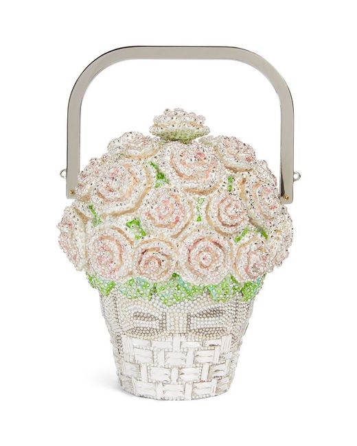 Judith Leiber Basket of Roses Top-Handle Bag