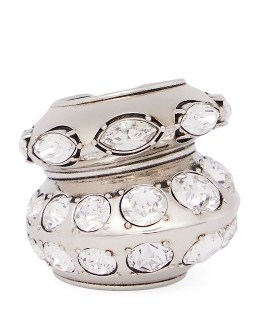 Alexander McQueen Crystal-Embellished Accumulation Ring