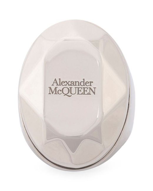 Alexander McQueen Logo-Embossed Ring
