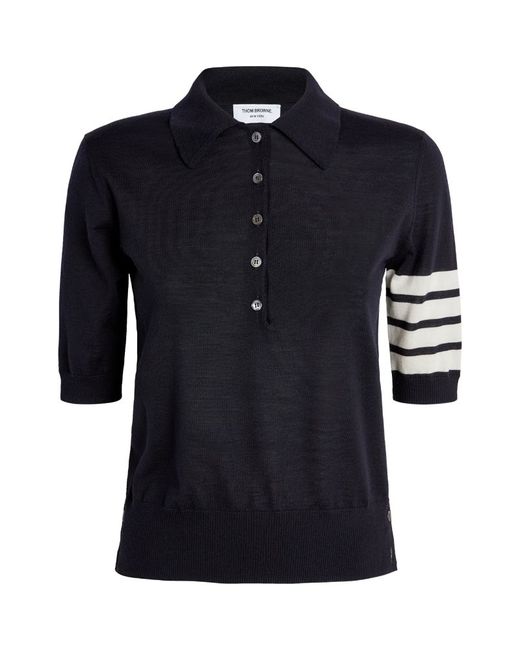 Thom Browne 4-Bar Polo Shirt