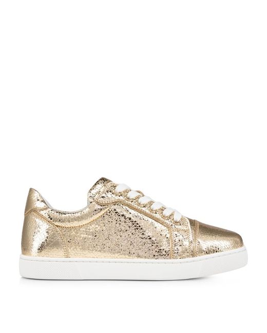 Christian Louboutin Vieria Croc-Embossed Patent Sneakers