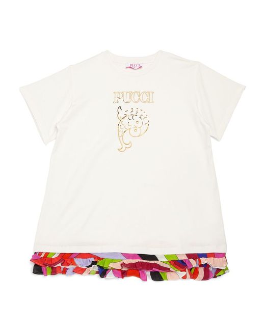 PUCCI Junior Marmo Ruffle T-Shirt Dress 14 Years