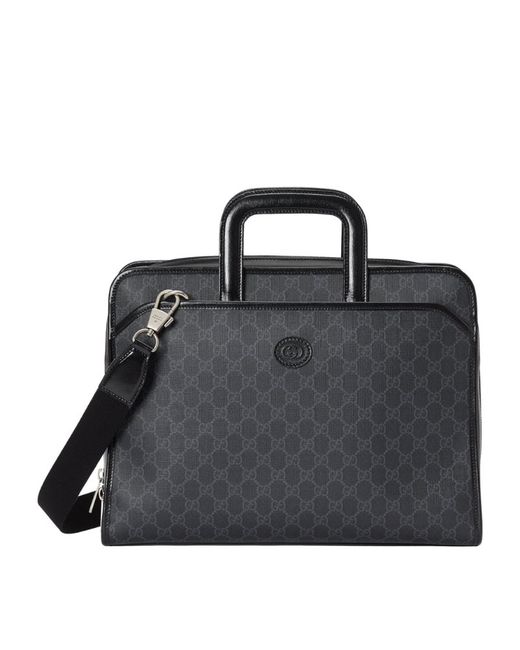 Gucci Leather GG Supreme Briefcase