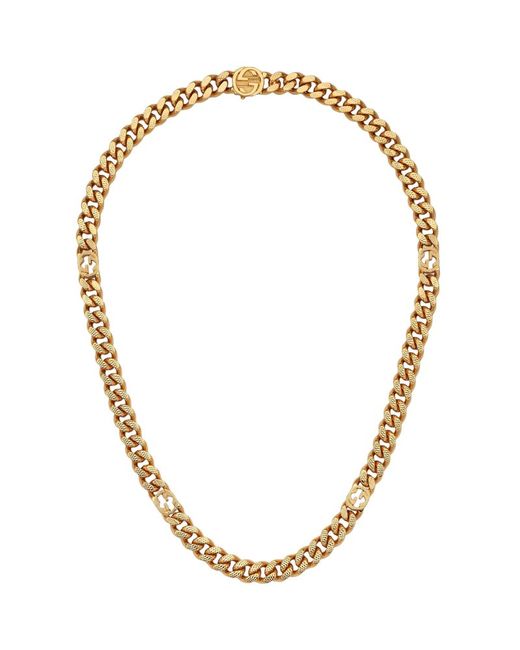 Gucci Plated Interlocking G Chain Necklace