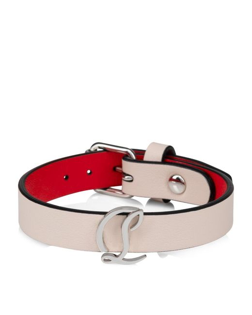 Christian Louboutin CL Logo Leather Bracelet