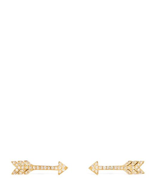 Jennifer Meyer Yellow and Diamond Arrow Stud Earrings