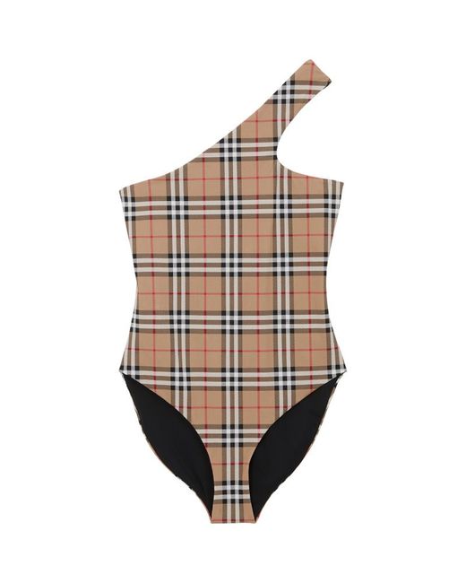 Burberry Asymmetric Check Swimsuit