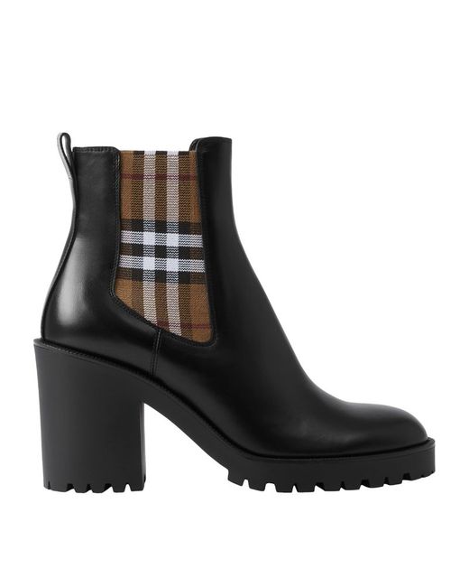 Burberry Leather Heeled Chelsea Boots 70