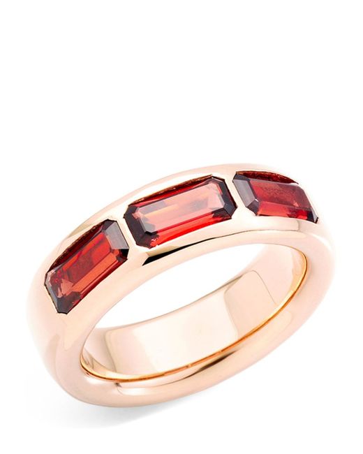 Pomellato Rose Gold and Garnet Iconica Ring