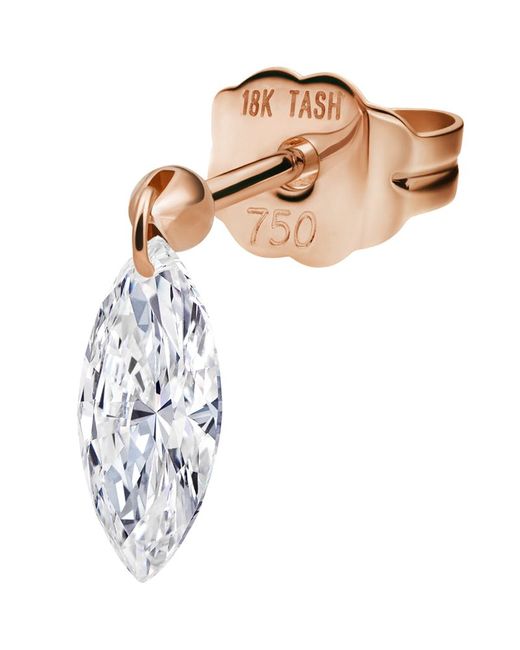 Maria Tash Floating Marquise Diamond Charm Single Stud Earring 7mm