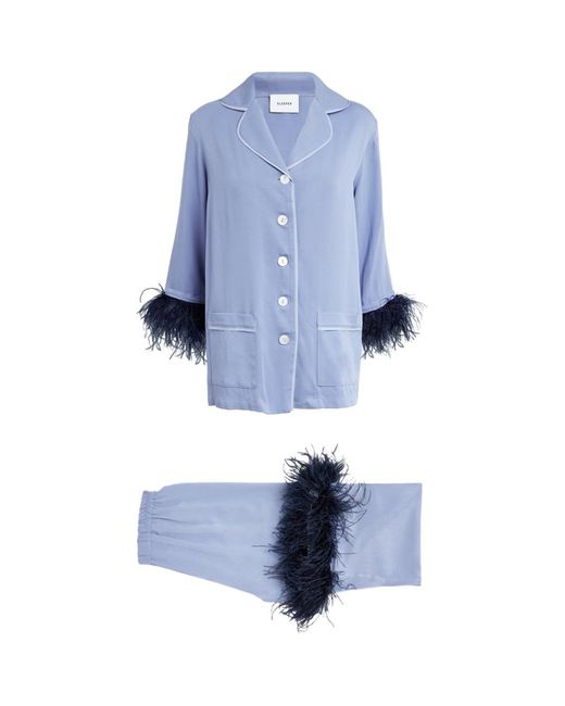 Sleeper Double Feather-Trimmed Party Pyjama Set