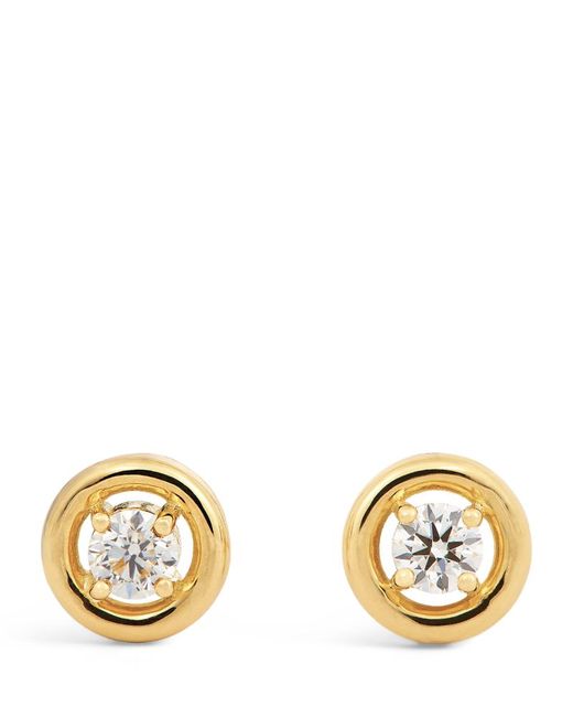 Melissa Kaye Yellow and Diamond Sylvie Stud Earrings