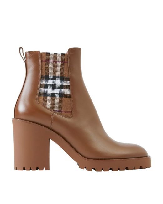 Burberry Leather Heeled Chelsea Boots 70