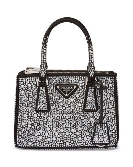 Prada Mini Embellished Galleria Top-Handle Bag