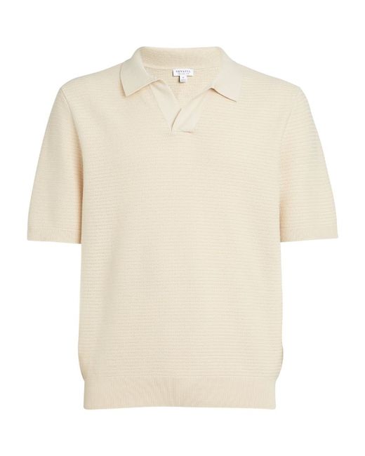 Sunspel Knitted Polo Shirt