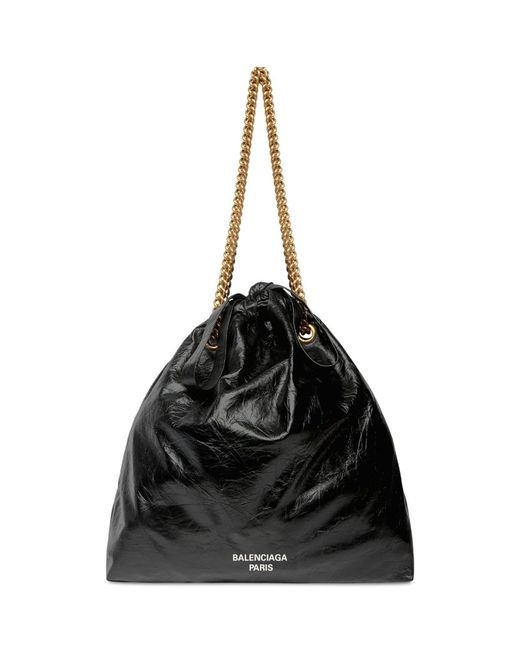 Balenciaga Medium Leather Crush Tote Bag