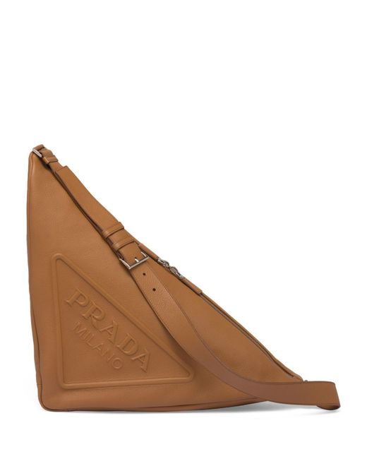 Prada Large Leather Triangle Shoulder Bag