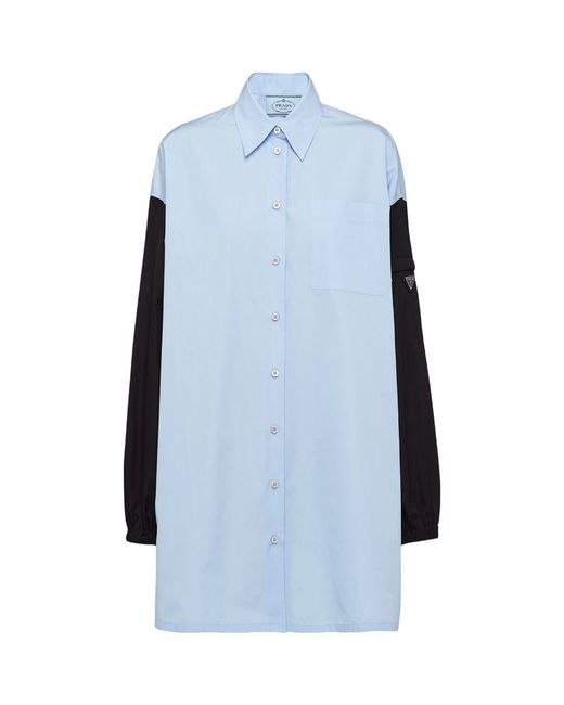 Prada Re-Nylon-Sleeve Shirt Dress