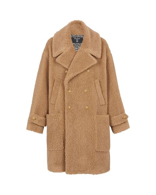 Balmain Notched-Lapel Double-Breasted Coat