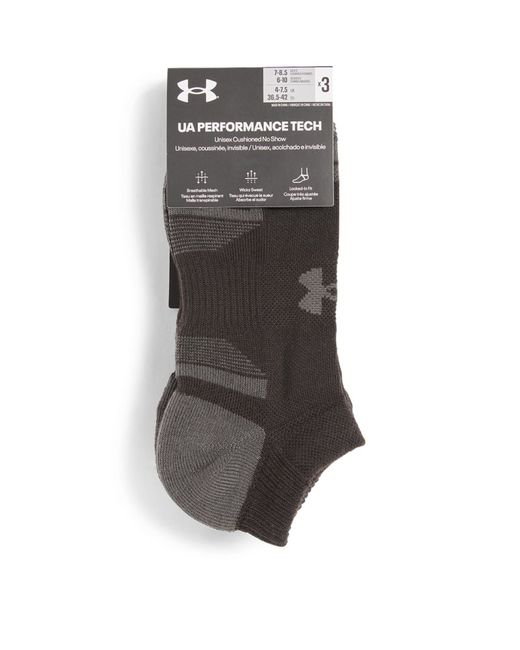 Under Armour High Performance No-Show Socks Pack of 3