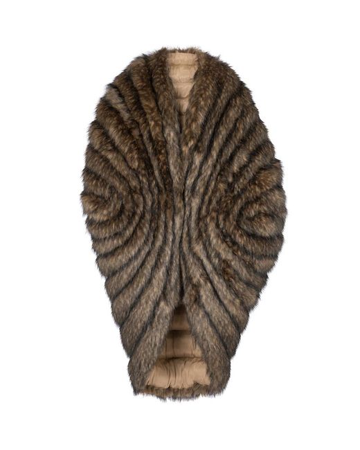 Balmain Faux Fur Quilted Coat