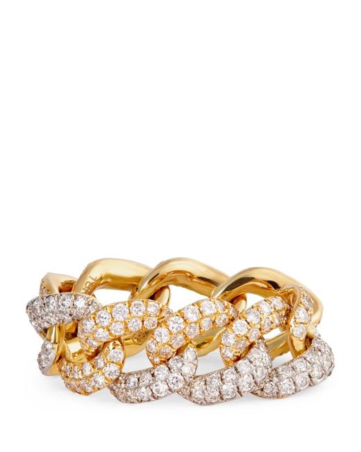 Shay Yellow and Diamond Mini Pavé Ring