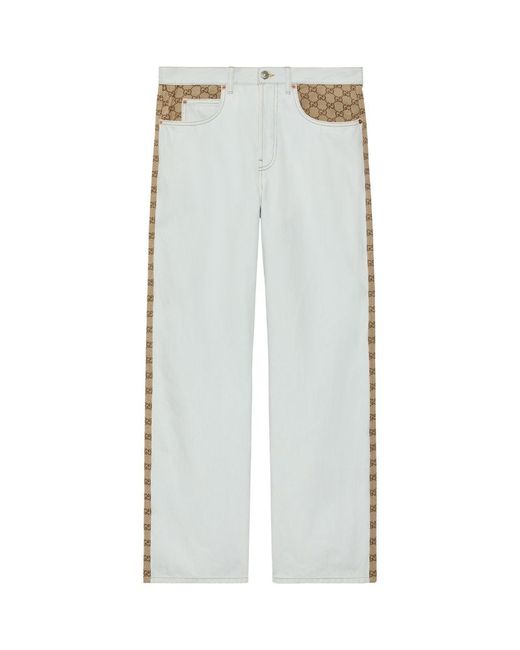 Gucci GG Canvas Panelled Jeans