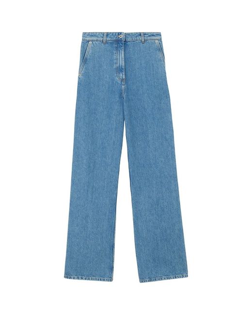Burberry Mid-Rise Wide-Leg Jeans