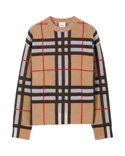 Burberry Cotton-Blend Check Sweater